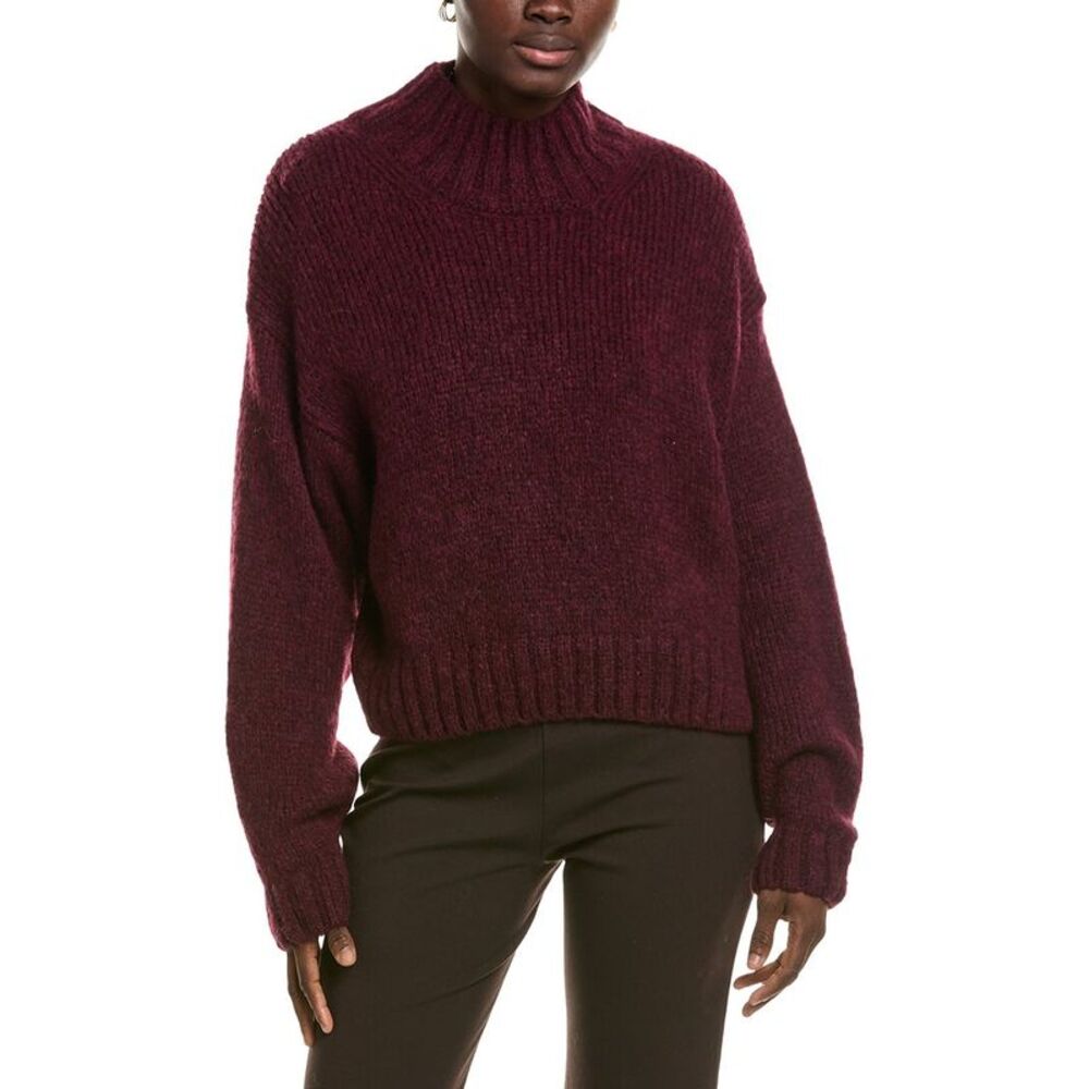 Marc Cain Womens Wool & Alpaca-Blend Sweater, Wine